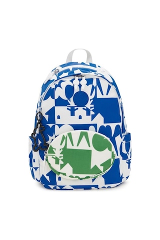 Kipling Kıplıng Delia Kim Orta Boy Sırt Çantası Baskılı Mınju Multı Prt Siyah