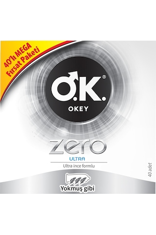 Okey Zero Ultra Prezervatif 40'lı