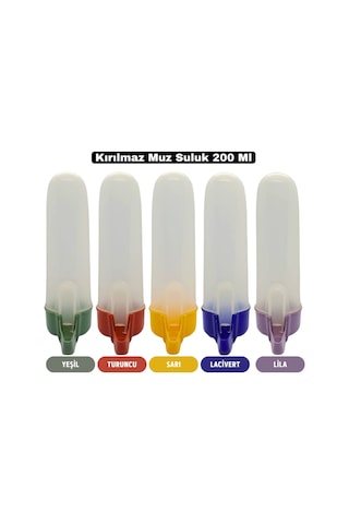 Kafes Kuşları İçin Kırılmaz Muz Suluk Büyük Boy 200ml 3 Adet Kafes Kuşları İçin Kırılmaz Muz Suluk Büyük Boy 200ml 3 Adet