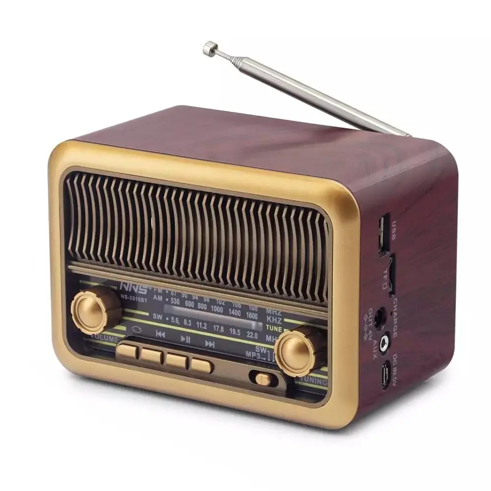 Nns Ns3315bt Bluetooth Nostalji Speaker 140 82 94mm