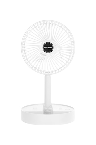 Everest Efn-605 Masaüstü Şarj Edilebilir Beyaz 800mah Usb Fan 1 Adet