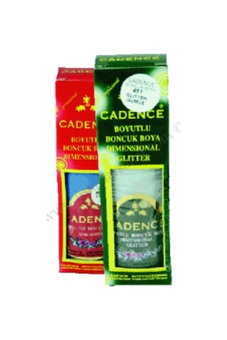 Cadence Boyutlu Boncuk Boya 50Ml Glitter Simli 451 Gümüş