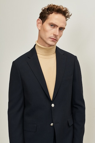 AC&Co / Altınyıldız Classics Erkek Lacivert Slim Fit Dar Kesim Kırlangıç Yaka Casual Ceket 4A0400000001LAC486N Lacivert