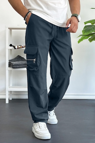 Edwoxmen Erkek İnce Baggy Kalıp Kargo Pantolon Füme Edw164-fume Füme