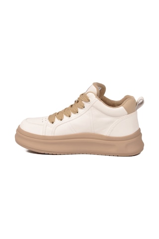 Pierre Cardin Beyaz Bilek Boy Kaymaz Taban Kadın Bağcıklı Sneaker 11517 G