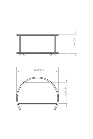 Gold Sunumluk 2'li Küçük Boy Metal Sunumluk Hediyelik Dekorasyon İkramlık / Şeffaf Pleksi / Paslanmaz