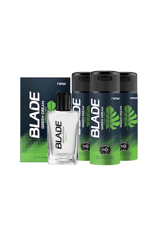 Blade Green Dream Erkek Parfüm EDT 70 ML + Green Dream Erkek Sprey Deodorant 3 x 150 ML