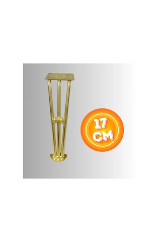 17 Cm Metal Boncuklu Koltuk Ayağı Mobilya Ayağı Ünite Ayağı Konsol Ayağı Puf Berjer Ayağı Gold