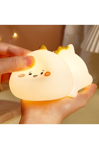 Cbtx Usb Şarj Sevimli Dinozor Başucu Dokunmatik Lamba Emzirme Gece Lambası Yürüyor Bebek Odası Dekorasyon Led Işık