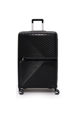 Elatae Exclusive Pro Polipropilen Kırılmaz 3'lü Valiz Seti Büyük - Kabin Boy Ve Makyaj Çantası Siyah 5239