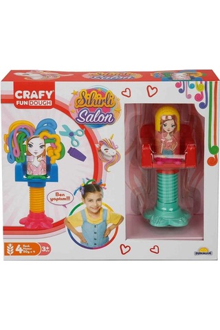 30980 Crafy Sihirli Salon Oyun Hamur Seti 200 G 15 Parça - 15 Parça Çok Renkli