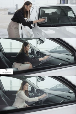 Mikrofiber Tank Bezi Süper Emici Bez 52x65 Cm Antrasit