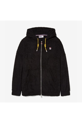 Siyah Fila Kapşonlu Sweatshirt Terry Fabric Lu411124 Siyah