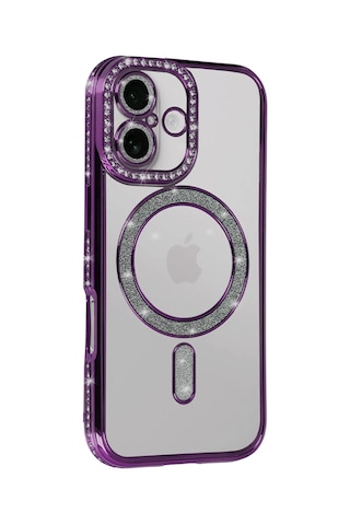 Newface - 377 - Apple Uyumlu iPhone 17 Joke Simli Magneticsafe Kılıf - - Ece-umay - Derin Mor