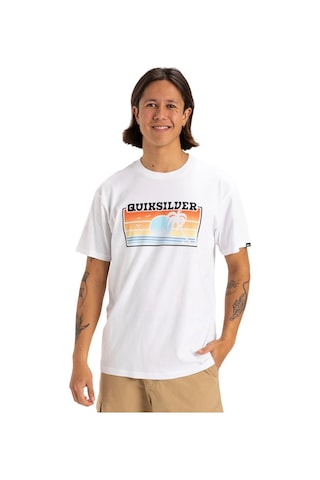 Quiksilver Sun Faded Erkek Beyaz Yuvarlak Yaka Tişört Beyaz