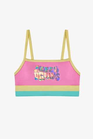 Penti Kız Çocuk Açık Pembe Beauty Halter Hologram Desenli Bikini Takımı