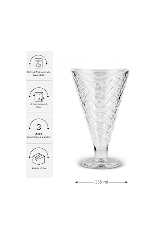 Karaca  Bella 3 Parça Dondurmalık 265 Ml