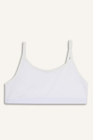 Defacto Kız Çocuk 2li Takım Bra Slip Külot F4155a825auwt79 Beyaz