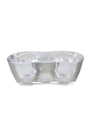 Mumluk İkili Şeffaf Kristal Tasarım 15x6 Cm Şeffaf