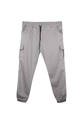 Erkek Büyük Beden 100-156 Kilo Arası İçin Uygun Kargo Cepli Jogger Kot Pantolon Gri