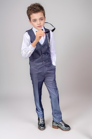 Riccotarz Erkek Çocuk Cepken Yelekli Şal Yaka Lacivert Takım Elbise 5-9 Yaş Lacivert