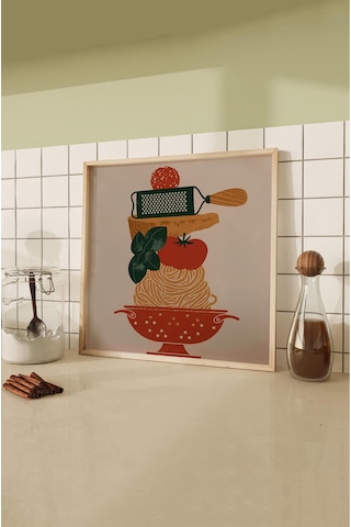Ahşap Çerçeveli Mdf Kare Tek Tablo Kendi Tablo Setinizi Oluşturacağınız Liste Mutfak03 42 X 42 Çerçeveli Tx1185