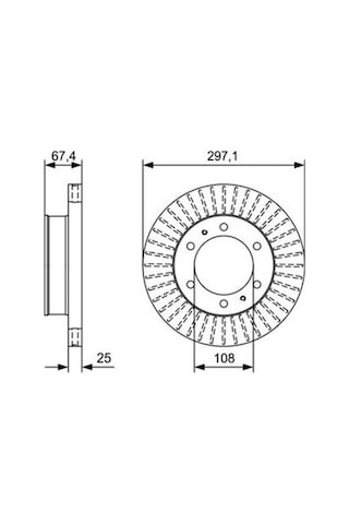 Toyota Uyumlu Hilux 3.0d4d 2006-2015 Bosch Ön Disk 298mm 2 Adet