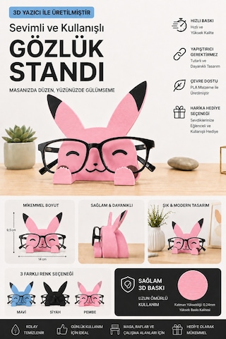 3d Baskı Gözlük Standı Dekoratif Masaüstü Gözlük Tutucu 71756601