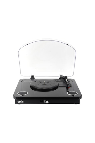 Umie Bemol Siyah Piano Kaplama 10w Bt İn, Bt Out, Rca, Usb Özellikli Nostaljik Pikap