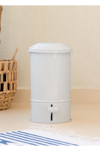 The Mia Stripe Mutfak Ve Banyo Çöp Kovası Beyaz 5 Lt Beyaz