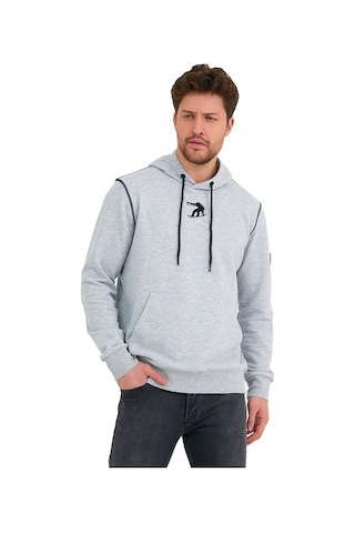 Adams Snowboard Nakış Logo Baskılı Gri Sweatshirt