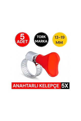 13-19 Mm Kendinden Kelebek Anahtarlı Hortum Kelepçesi 5x Diğer