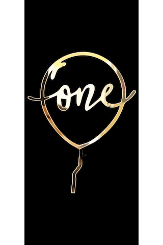 One Pleksi Pasta Süsü Balon Model Gold