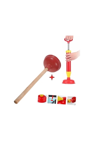 Klozet Sifon Banyo Evye Vakum Pompası Kaucuk Başlık Güçlü Vakum Pompa Küvet Tıkanık Açma Pompa 3lü