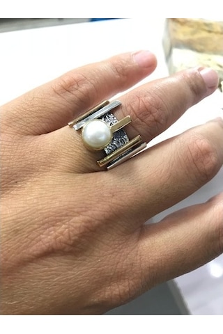 İnci Taşlı Gümüş Set 925 Ayar Doğal Taş