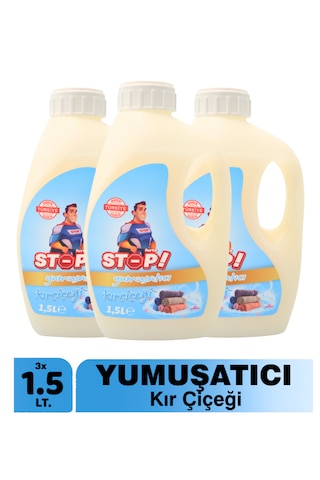 Stop Forte 3'lü Çamaşır Yumuşatıcı 1.5 Litre Kır Çiçeği