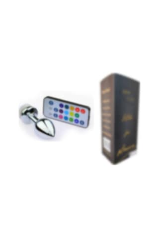 Lilitu Shop Kumandalı Led Işıklı Küçük Boy Çelik Anal Plug