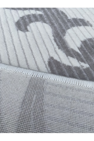 3997 N Gri Kesme Halı 135x160 Gri Beyaz Siyah Akrilik