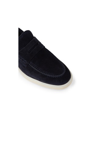 Deery Erkek Hakiki Süet Lacivert Loafer Ayakkabı - 02028mlcvc01 Lacivert