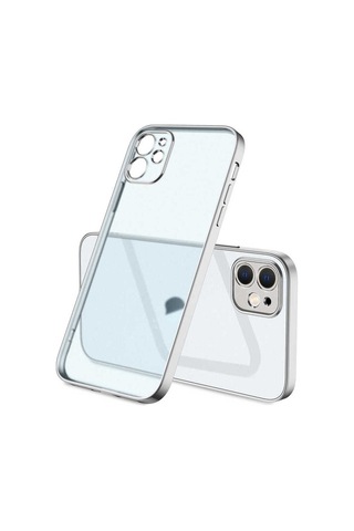 Apple Uyumlu iPhone 11 Kılıf Zore Mat Gbox Kapak Gümüş