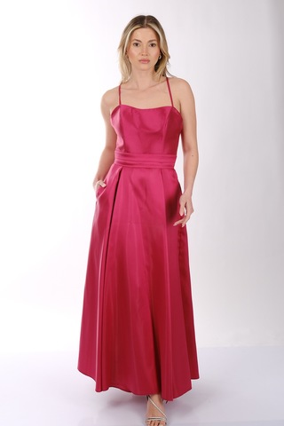 Abiye Elbise Dori 00kb7078 Vişne