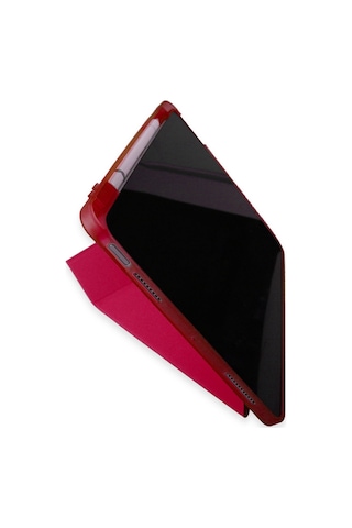 Pad 6 Kılıf Kalemlikli Mars Tablet Kılıfı - Kırmızı Diğer