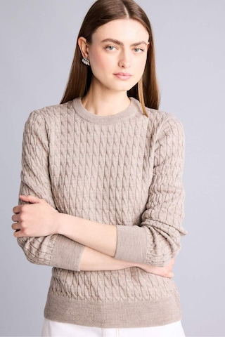 Defacto Regular Fıt Bisiklet Yaka Kazak H8477ax26wnbg250 Bej-bg250