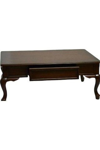 Orta Sehpa Lükens Aslan Çekmeceli Model Ahşap Kayın Ayak Mdf Tabl (501239308)
