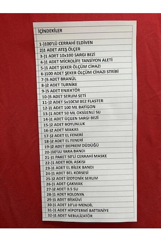 Ilk Yardım Çantası Full