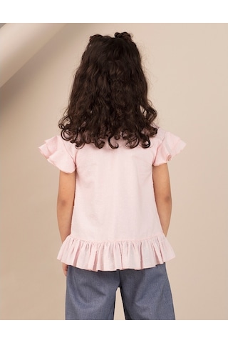Denokids Ollie&Olla Pembe Nopeli Kız Bluz Çok Renkli