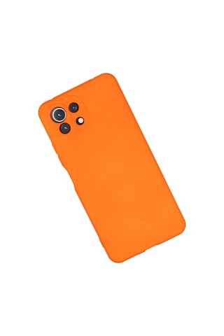 Cosmotex Newface Xiaomi Mi 11 Lite Kılıf Nano İçi Kadife Silikon - Turuncu