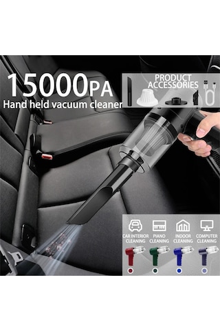 Carrier-15000pa Basınçlı Hava Toz Toplayıcı El Tipi Vakum Akülü Yüksek Güç Araba Elektrikli Süpürge Saç Kurutma Makinesi Mini Taşınabilir