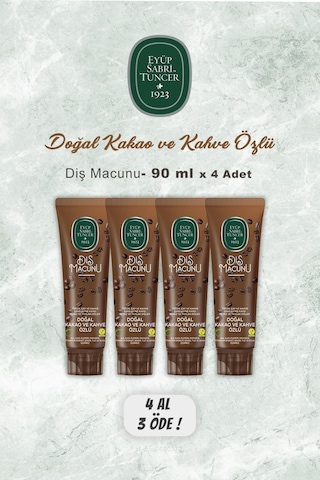 Eyüp Sabri Tuncer Doğal Kakao Özlü Diş Macunu 4 x 90 ML