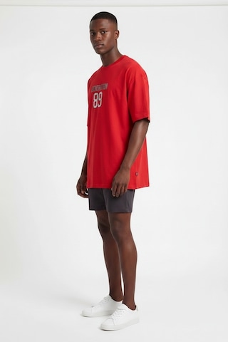 Blow Up Future Gen 89 Kırmızı Oversize Erkek T-shirt 141514 Siyah